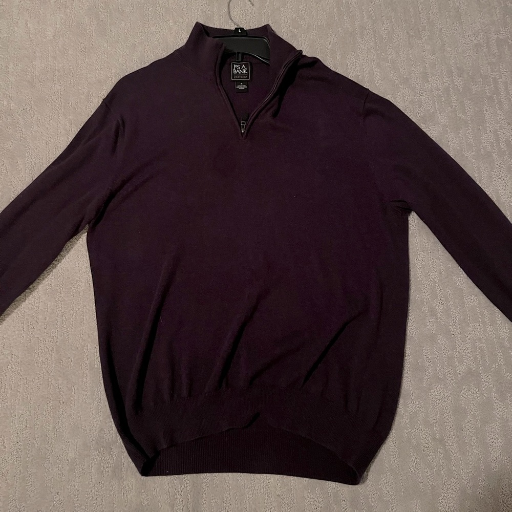 Joseph A. Bank Traveler Quarter Zip-Up Sweater - 100% Pima Cotton - Size XL